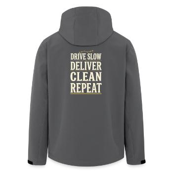Truck Sim Truck Simulator Sim Trucker Long Haul - Recycelte Männer Softshell-Jacke von Stanley/Stella - Schwarz - Hinten - AI Model Male 185 light (185cm)