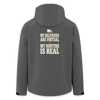 Truck Sim Truck Simulator Sim Trucker Long Haul - Recycelte Männer Softshell-Jacke von Stanley/Stella - Schwarz - Hinten - AI Model Male 185 light (185cm)