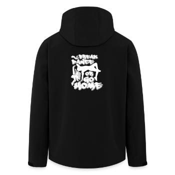 Breakdance oder nach Hause gehen - Recycelte Männer Softshell-Jacke von Stanley/Stella - Schwarz - Hinten - AI Model Male 185 light (185cm)