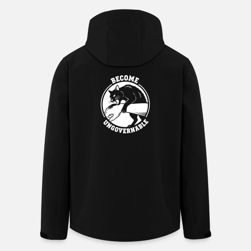 Pouvoir inépuisable du Sceau Chat - Veste softshell homme en polyester recyclé Stanley/Stella - noir