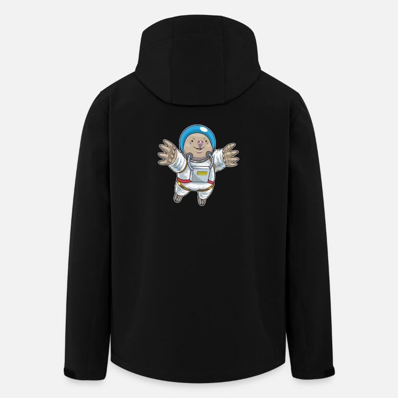 Astronaute Taupe Espace - Veste softshell homme en polyester recyclé Stanley/Stella - noir