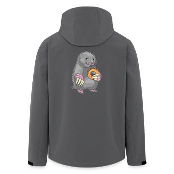 Donut Taupe - Veste softshell homme en polyester recyclé Stanley/Stella - charbon - Dos - AI Model Male 185 light (185cm)