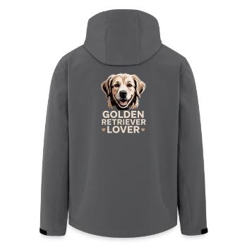 Golden Retriever Lover - Men’s Recycled Softshell Jacket by Stanley/Stella - anthracite - Back - AI Model Male 185 light (185cm)