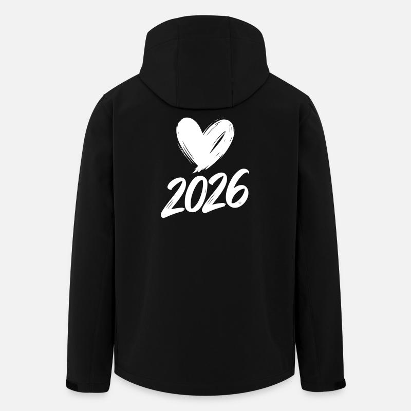 2026 Heart - Men’s Recycled Softshell Jacket by Stanley/Stella - black