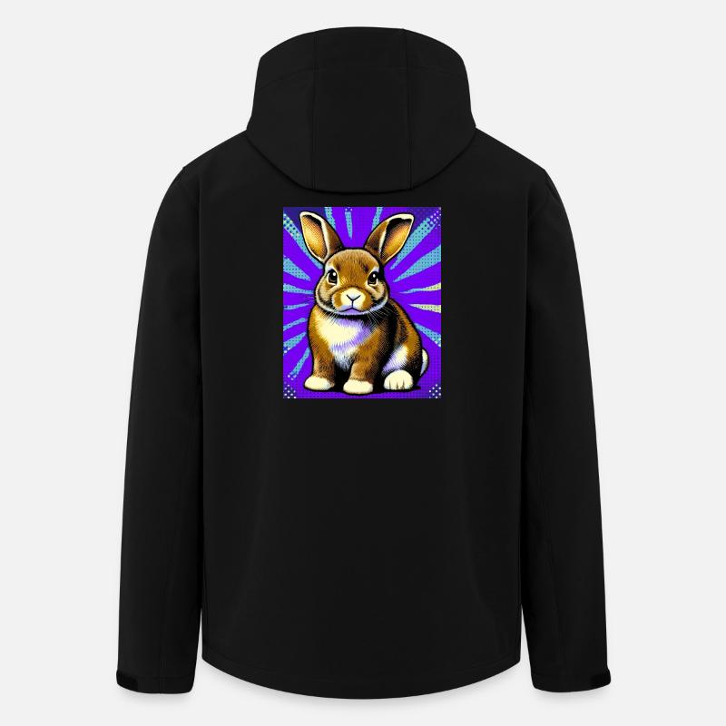 Kaninchen - Recycelte Männer Softshell-Jacke von Stanley/Stella - Schwarz