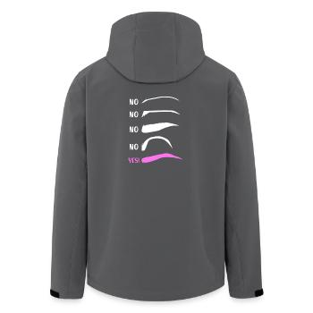 Make-up Microblading Kosmetik Kosmetikerin - Recycelte Männer Softshell-Jacke von Stanley/Stella - Schwarz - Hinten - AI Model Male 185 light (185cm)