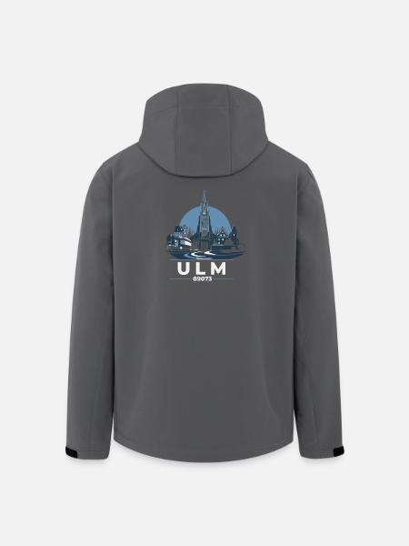 Ulm Skyline Silhouette mit Münster - Recycelte Männer Softshell-Jacke von Stanley/Stella - Schwarz