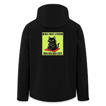 Nie Vertrauen Zu Katzenhassern - Recycelte Männer Softshell-Jacke von Stanley/Stella - Schwarz - Hinten - AI Model Male 185 light (185cm)