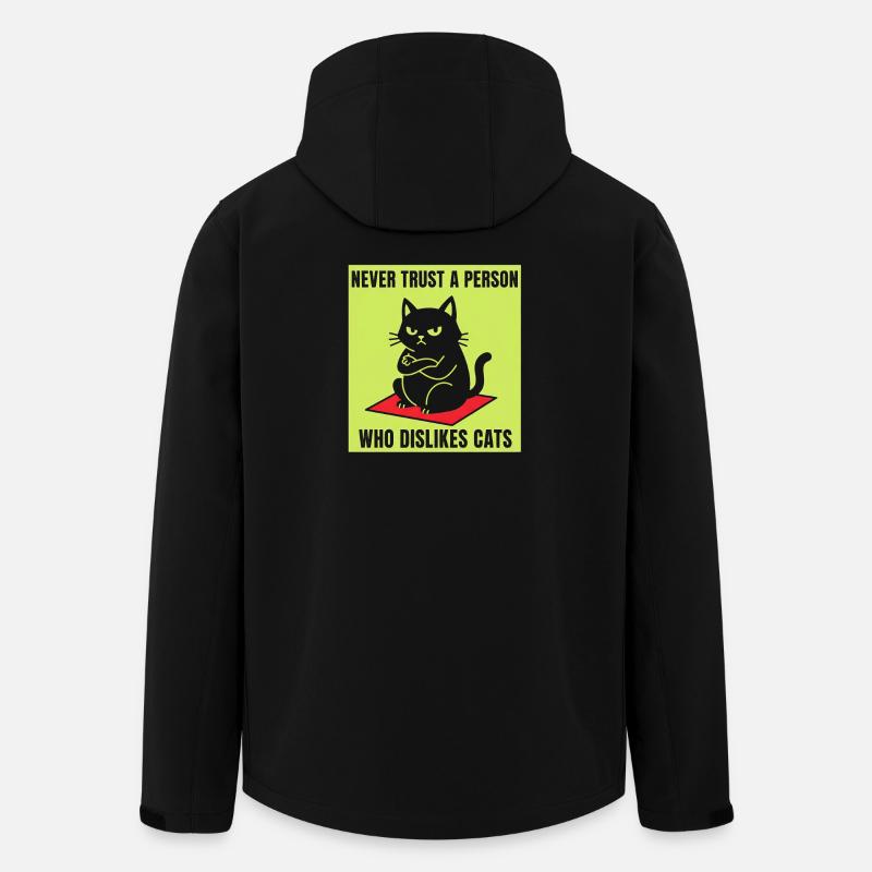 Never trust cat haters - Men’s Recycled Softshell Jacket by Stanley/Stella - black