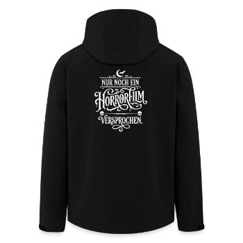 Nur noch ein Horrorfilm Versprochen - Recycelte Männer Softshell-Jacke von Stanley/Stella - Schwarz - Hinten - AI Model Male 185 light (185cm)