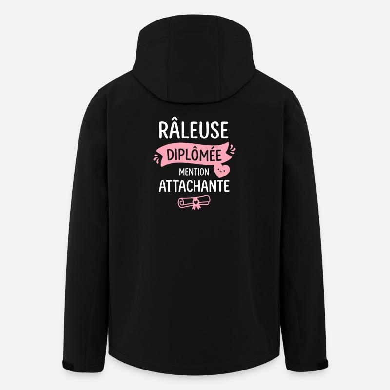 Râleuse Diplômée Mention Attachante - Veste softshell homme en polyester recyclé Stanley/Stella - noir