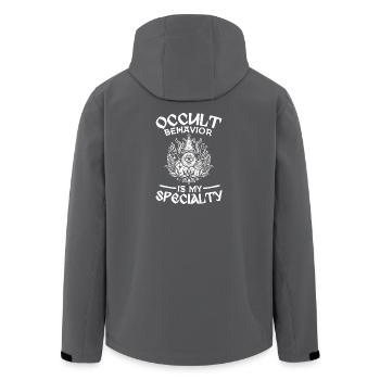 Occult Behavior Is My Specialty Occult Witchcraft - Men’s Recycled Softshell Jacket by Stanley/Stella - anthracite - Back - AI Model Male 185 light (185cm)