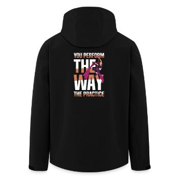 Vous jouez en pratiquant des acrobaties aériennes - Veste softshell homme en polyester recyclé Stanley/Stella - noir - Dos - AI Model Male 185 light (185cm)