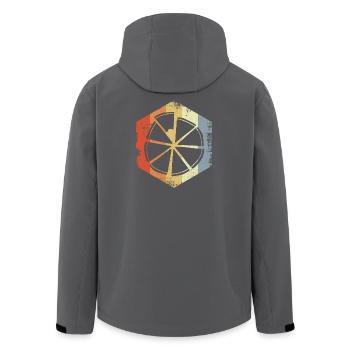 Classic pizza - Men’s Recycled Softshell Jacket by Stanley/Stella - black - Back - AI Model Male 185 light (185cm)