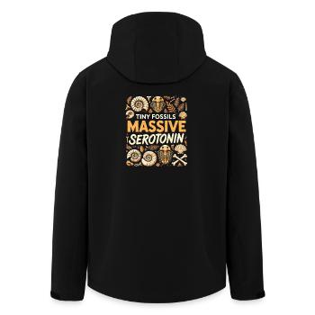Kleine Fossilien, großes Glück | Fossilienjagd - Recycelte Männer Softshell-Jacke von Stanley/Stella - Schwarz - Hinten - AI Model Male 185 light (185cm)