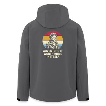 Amelia Earhart Das Abenteuer ist lohnenswert - Recycelte Männer Softshell-Jacke von Stanley/Stella - Anthrazit - Hinten - AI Model Male 185 light (185cm)