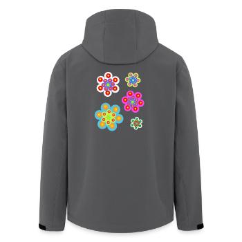 Fille Baby Enfant Rétro Floral Summer - Veste softshell homme en polyester recyclé Stanley/Stella - charbon - Dos - AI Model Male 185 light (185cm)