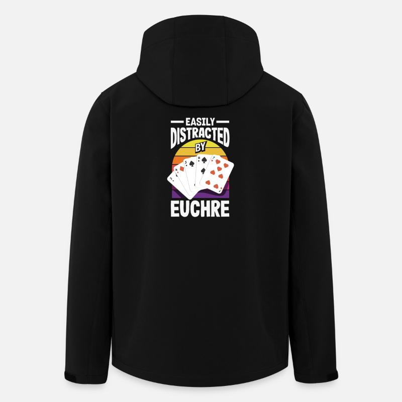 Easily distracted by Euchre - Men’s Recycled Softshell Jacket by Stanley/Stella - black