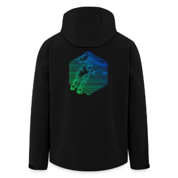 Pickleball Trainer für Pickleballspielerinnen Fans - Recycelte Männer Softshell-Jacke von Stanley/Stella - Schwarz - Hinten - AI Model Male 185 light (185cm)