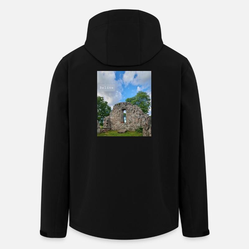 Glauben Sie - Recycelte Männer Softshell-Jacke von Stanley/Stella - Schwarz