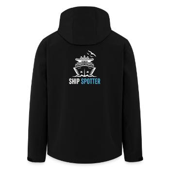 Observation de navires Passion pour les observateurs de navires - Veste softshell homme en polyester recyclé Stanley/Stella - noir - Dos - AI Model Male 185 light (185cm)