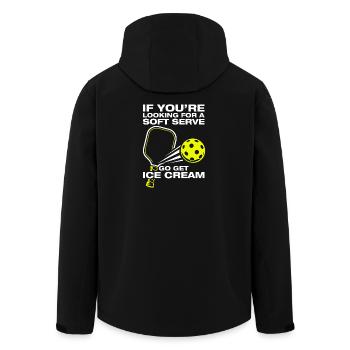 À la recherche d’un joueur de pickleball drôle de soft serve - Veste softshell homme en polyester recyclé Stanley/Stella - noir - Dos - AI Model Male 185 light (185cm)