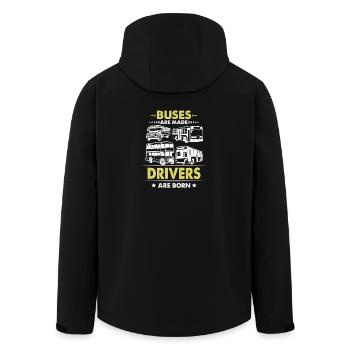 Bus Driver School Bus Driver Double Decker Bus Pub - Men’s Recycled Softshell Jacket by Stanley/Stella - black - Back - AI Model Male 185 light (185cm)