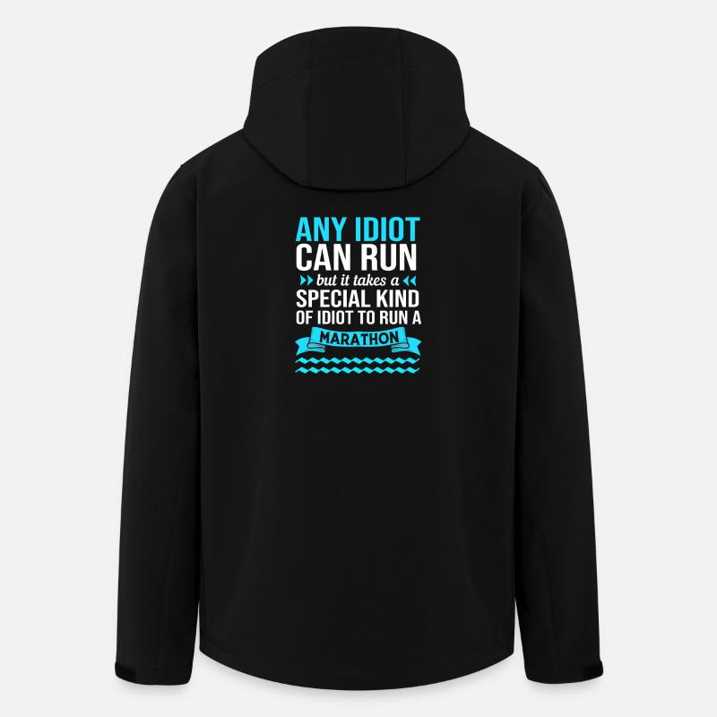 Marathoniens Semi-marathon Marathon - Veste softshell homme en polyester recyclé Stanley/Stella - noir