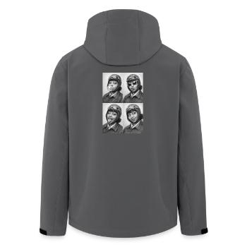 Bessie Coleman Collage - Recycelte Männer Softshell-Jacke von Stanley/Stella - Schwarz - Hinten - AI Model Male 185 light (185cm)