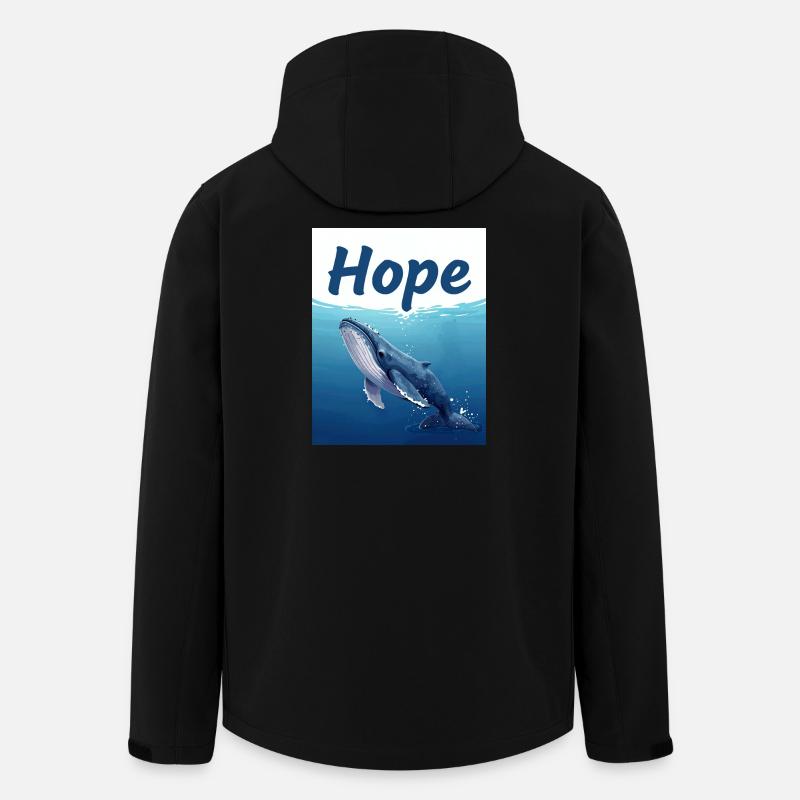 Baleine sous-marine Hope - Veste softshell homme en polyester recyclé Stanley/Stella - noir