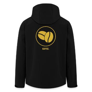 CAFÉ. Success Edition – Minimalist Coffee Shop - Veste softshell homme en polyester recyclé Stanley/Stella - noir - Dos - AI Model Male 185 light (185cm)