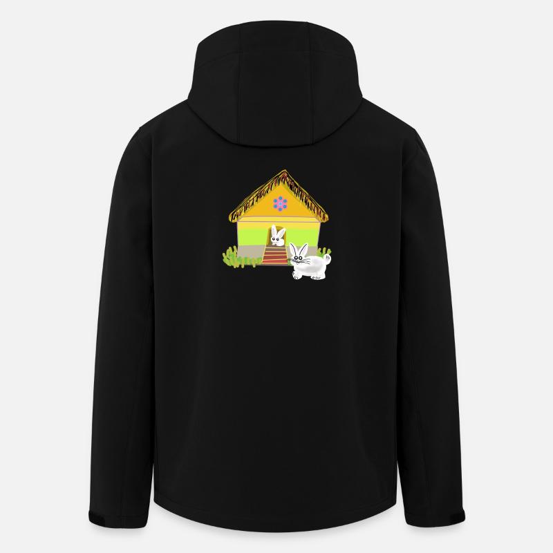 Hasenstall Kaninchen Hase Kinder Kind - Recycelte Männer Softshell-Jacke von Stanley/Stella - Schwarz