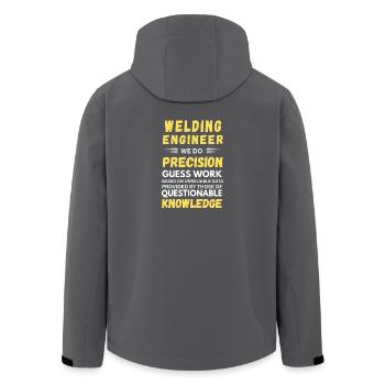 Welding Engineer We Do Precision Work Funny Quotes - Men’s Recycled Softshell Jacket by Stanley/Stella - anthracite - Back - AI Model Male 185 light (185cm)