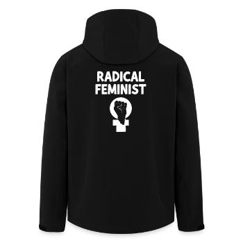féministe radicale - Veste softshell homme en polyester recyclé Stanley/Stella - noir - Dos - AI Model Male 185 light (185cm)