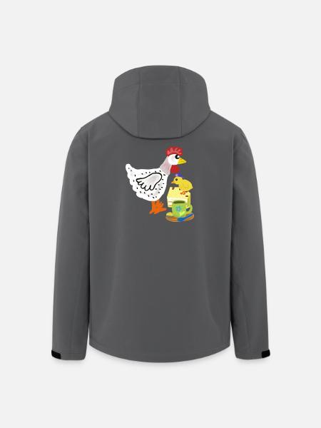Breakfast Chicken Cake Chick Duo - Men’s Recycled Softshell Jacket by Stanley/Stella - black