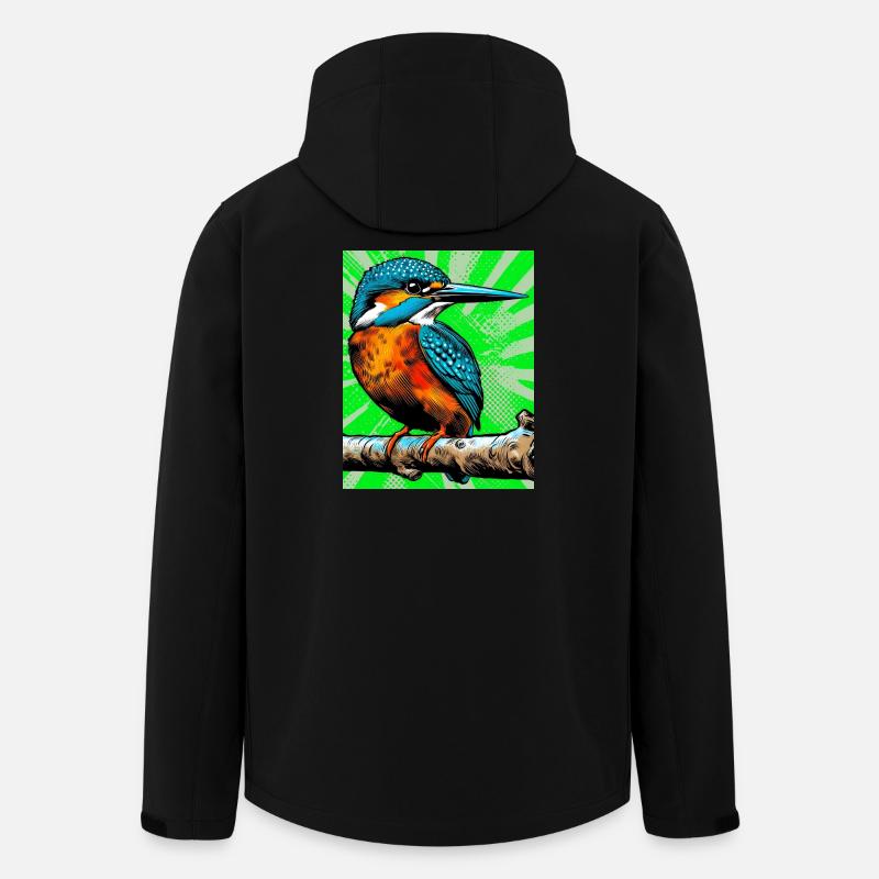 Eisvogel - Recycelte Männer Softshell-Jacke von Stanley/Stella - Schwarz
