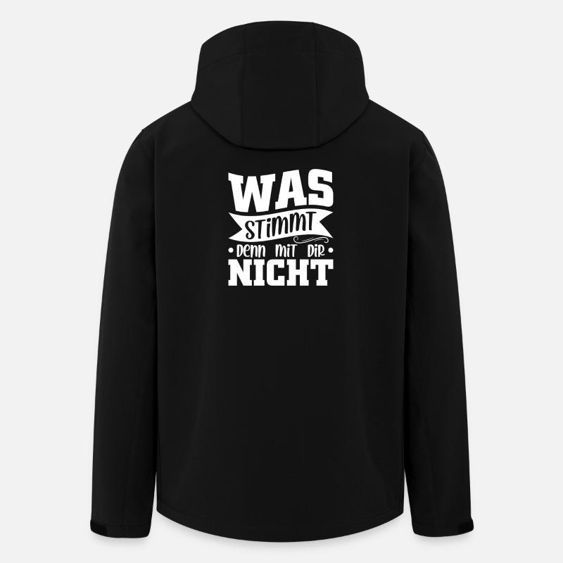 Was stimmt denn mit dir nicht - Recycelte Männer Softshell-Jacke von Stanley/Stella - Schwarz