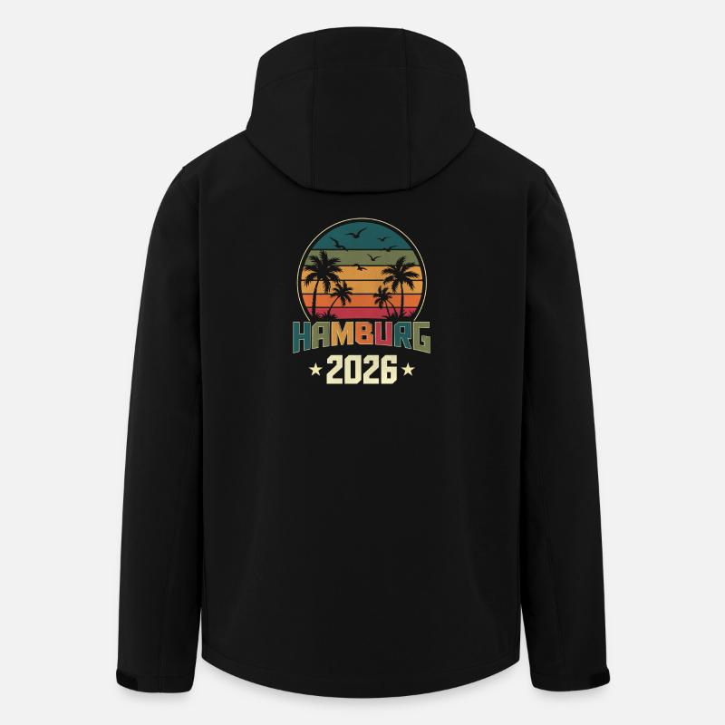 Hamburg 2026 - Recycelte Männer Softshell-Jacke von Stanley/Stella - Schwarz