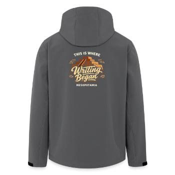 Altes Mesopotamien, Sumerisches - Recycelte Männer Softshell-Jacke von Stanley/Stella - Schwarz - Hinten - AI Model Male 185 light (185cm)