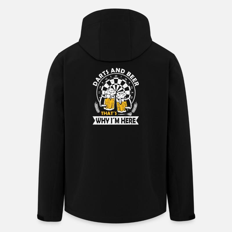 Darts and Beer Toast Design - Men’s Recycled Softshell Jacket by Stanley/Stella - black