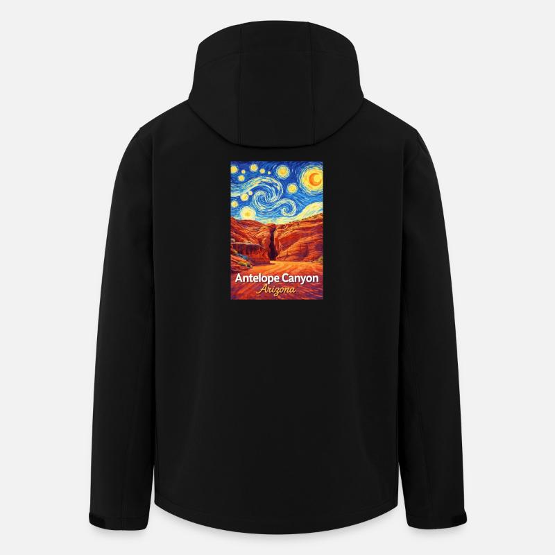 Antelope Canyon Arizona – Starry Night - Men’s Recycled Softshell Jacket by Stanley/Stella - black