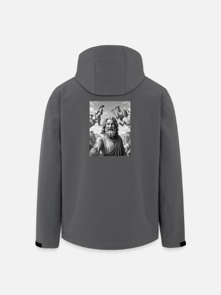 Zeus Selfie with the Gods - Men’s Recycled Softshell Jacket by Stanley/Stella - black