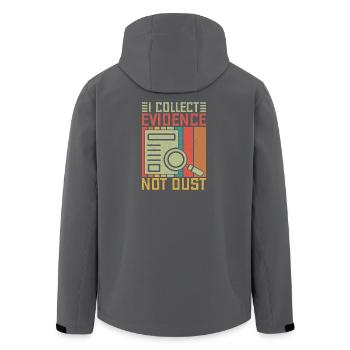 Étudiant en sciences médico-légales Collecter des preuves, pas de la poussière - Veste softshell homme en polyester recyclé Stanley/Stella - noir - Dos - AI Model Male 185 light (185cm)