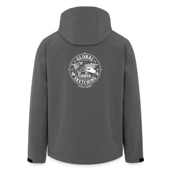 Urban Sketching Künstler weltweit - Recycelte Männer Softshell-Jacke von Stanley/Stella - Schwarz - Hinten - AI Model Male 185 light (185cm)