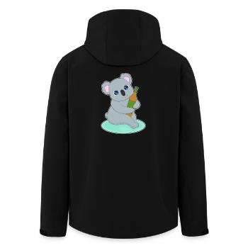 Koala Bottle of Beer - Men’s Recycled Softshell Jacket by Stanley/Stella - black - Back - AI Model Male 185 light (185cm)