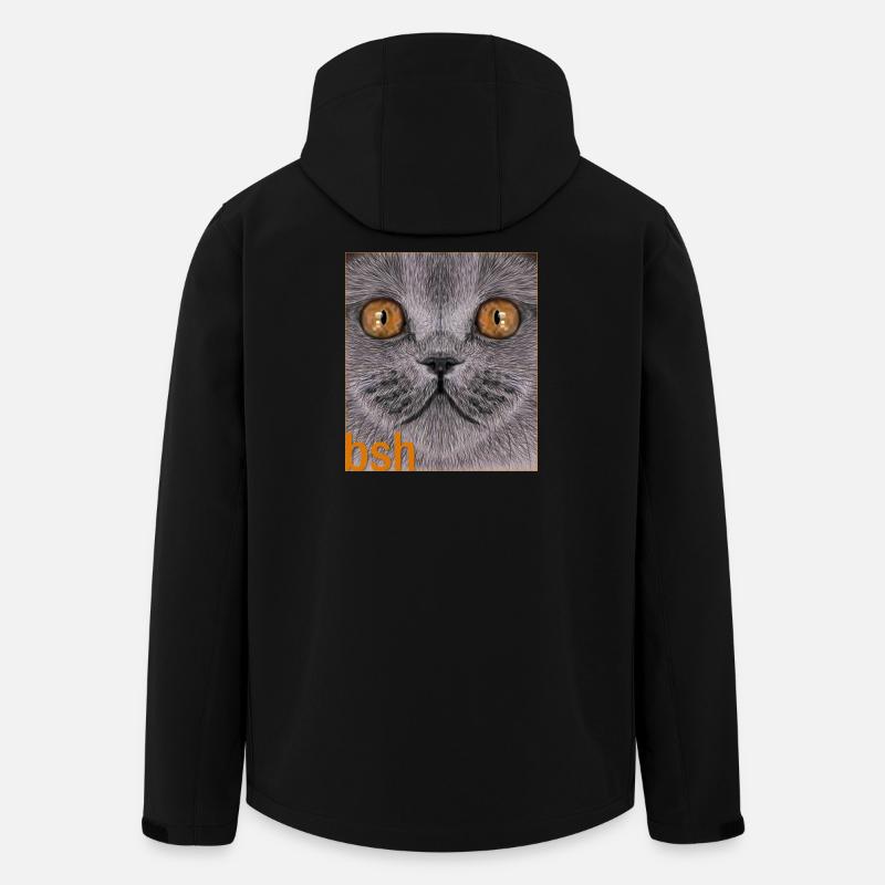 British Shorthair Cat - Men’s Recycled Softshell Jacket by Stanley/Stella - black
