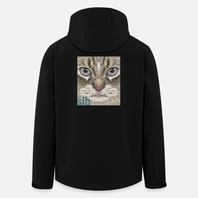 Siberian Cat - Men’s Recycled Softshell Jacket by Stanley/Stella - black