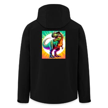 dinosaure - Veste softshell homme en polyester recyclé Stanley/Stella - noir - Dos - AI Model Male 185 light (185cm)