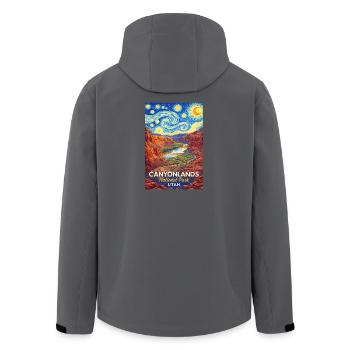 Parc national des Canyonlands, Utah - Veste softshell homme en polyester recyclé Stanley/Stella - noir - Dos - AI Model Male 185 light (185cm)