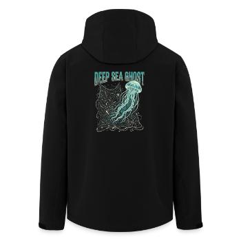 Deep Sea Ghost - Men’s Recycled Softshell Jacket by Stanley/Stella - black - Back - AI Model Male 185 light (185cm)